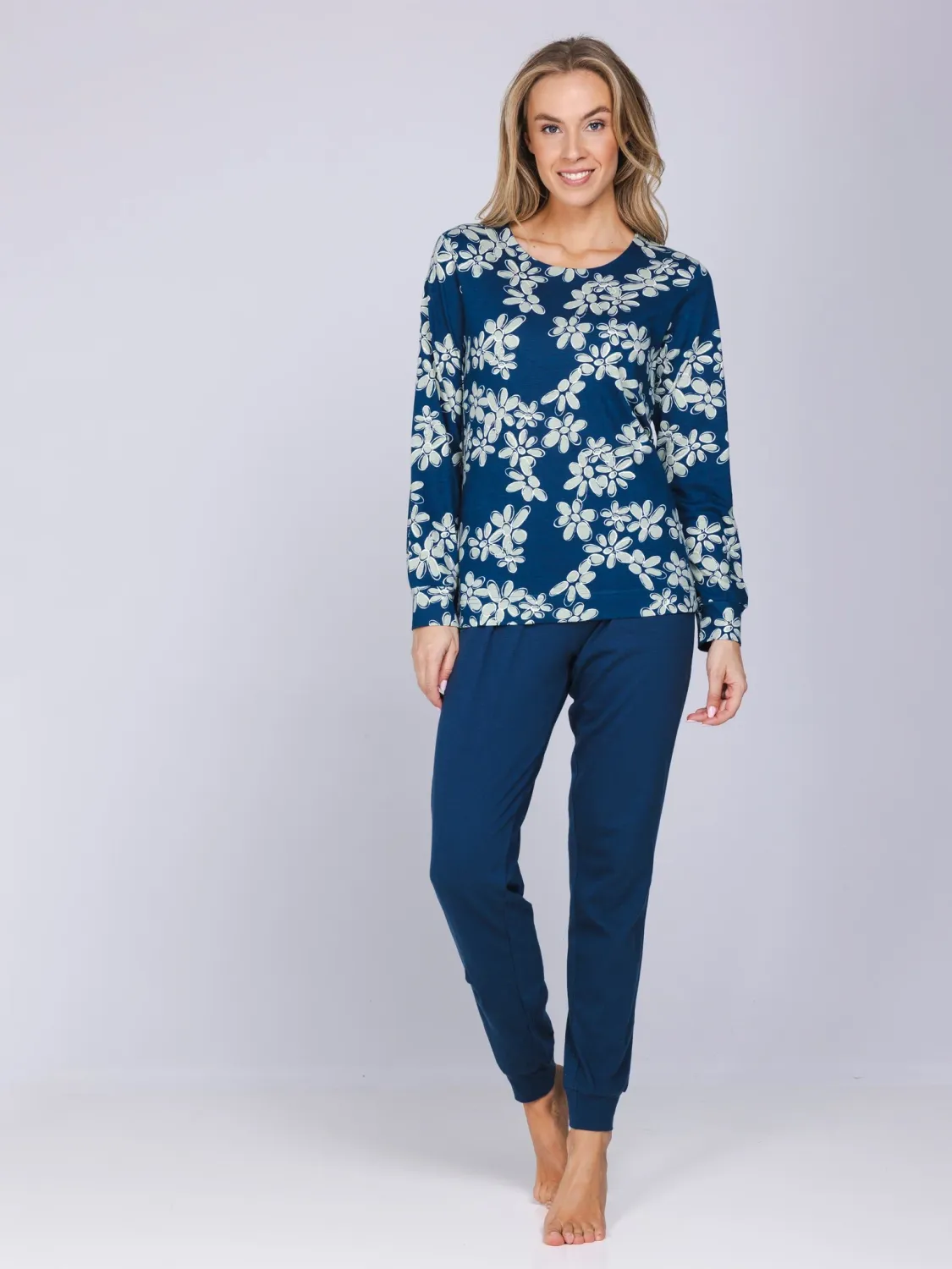 Pyjama lange mouw 121262-146-1 - donkerblauw