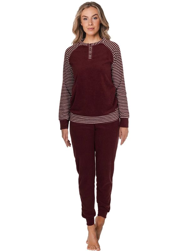 Pyjama lange mouw 121199-104-1 - dark red