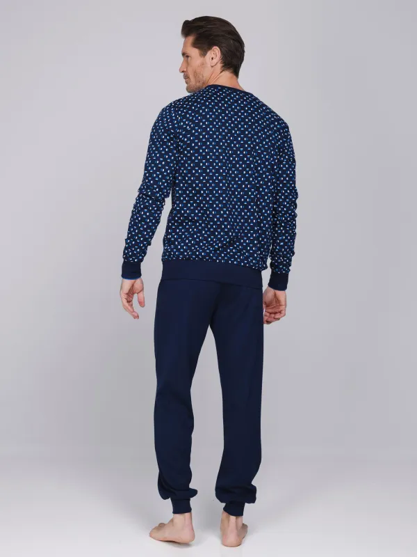 Pyjama lange mouw 122262-516-1 - donkerblauw