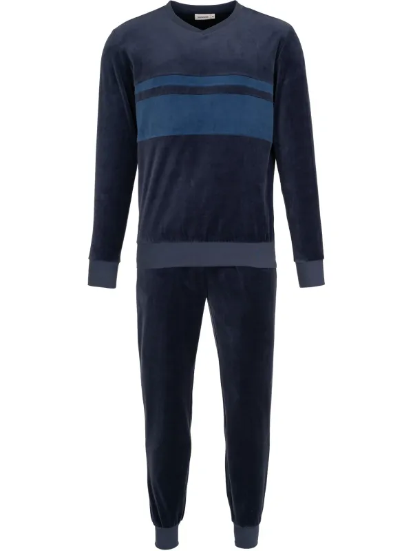 Pyjama lange mouw 122262-526-1 - donkerblauw