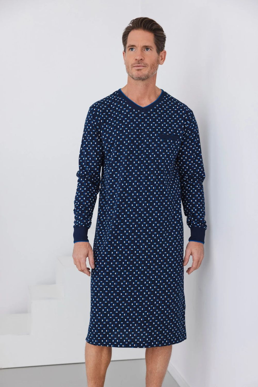 Nachthemd 112262-516-1 - donkerblauw