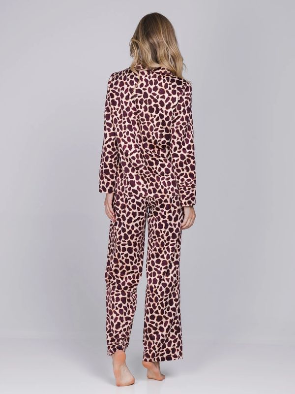 Doorknoop Pyjama 121262-212-3 - dark red