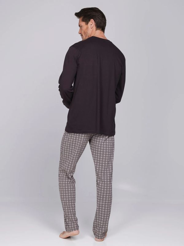 Pyjama lange mouw 122262-502-1 - bruin