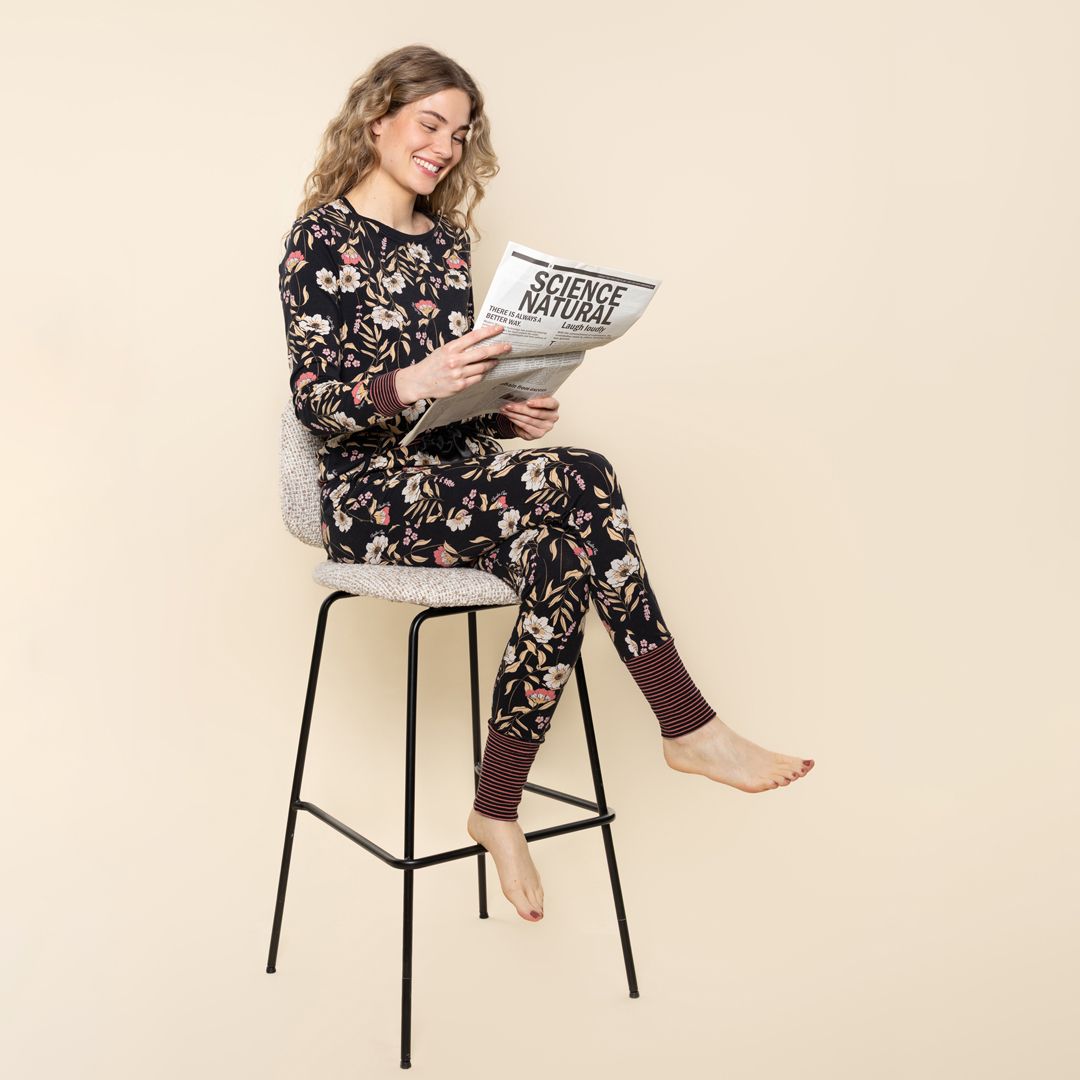 Pyjama lange mouw 61101 - zwart