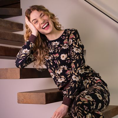 Pyjama lange mouw 61101 - zwart
