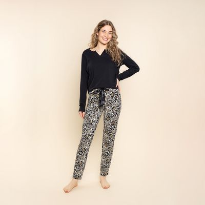 Pyjama lange mouw 61100 - zwart