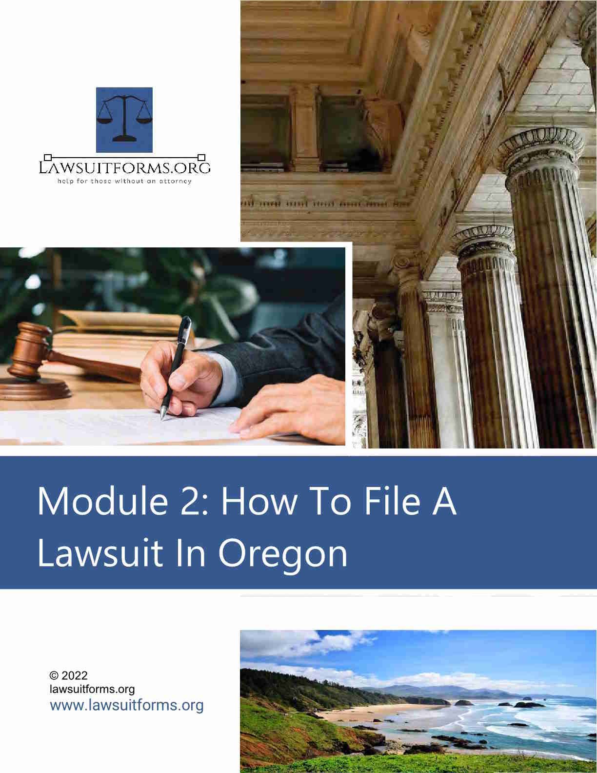 Oregon Lawsuit Forms