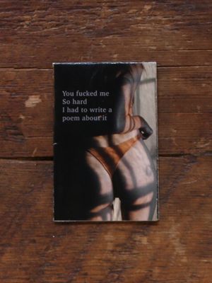 You fucked me So hard I had to write a poem about it