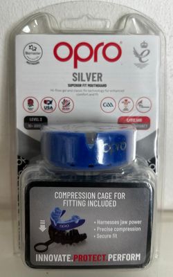 Mouthguard Silver Adult Blue/Lt Blue 10years+