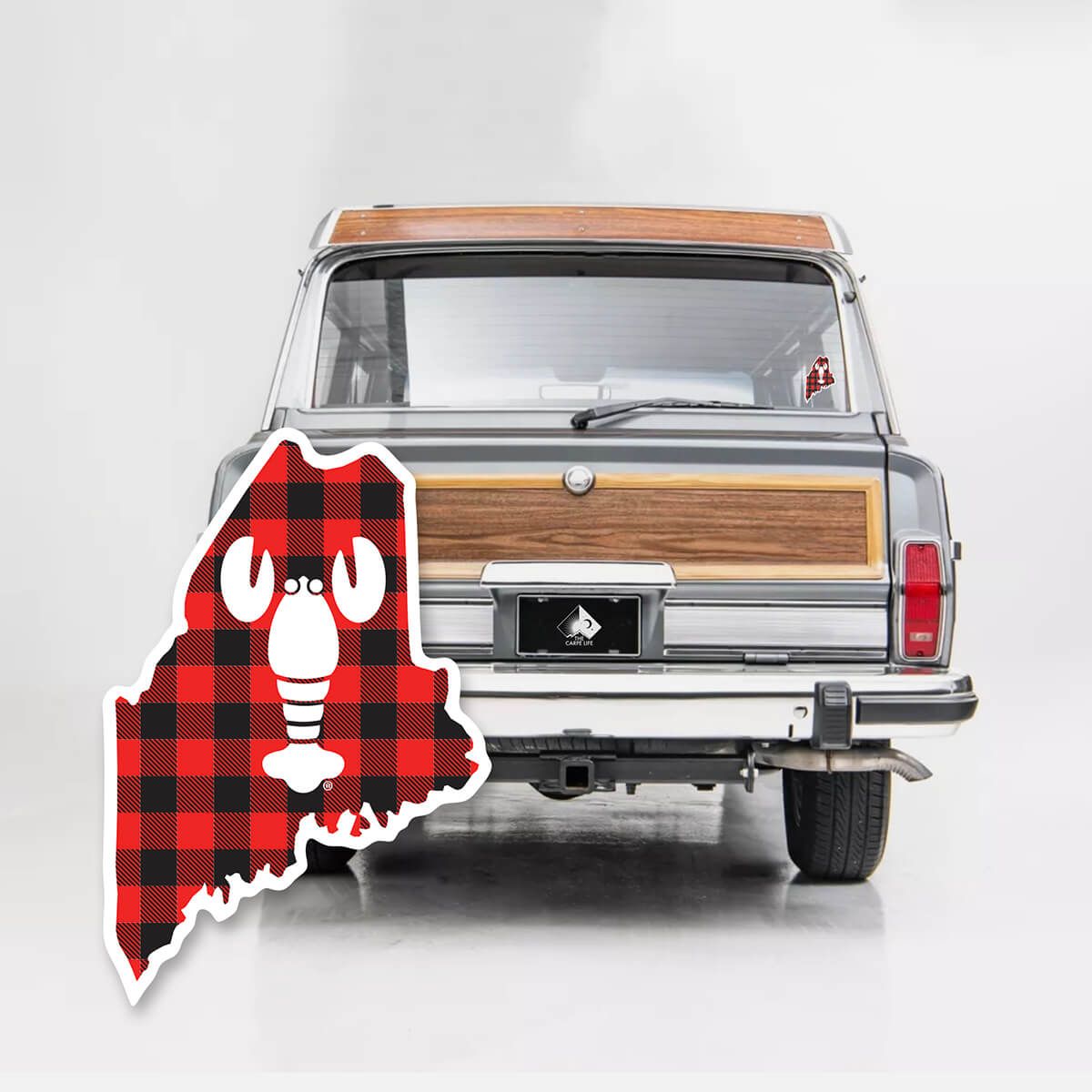 Lloyd the Lobster - Maine Buffalo Plaid Decal