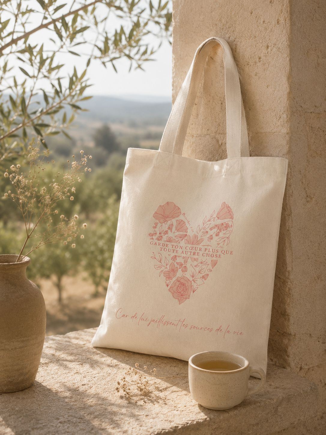 Tote bag « Garde ton coeur »