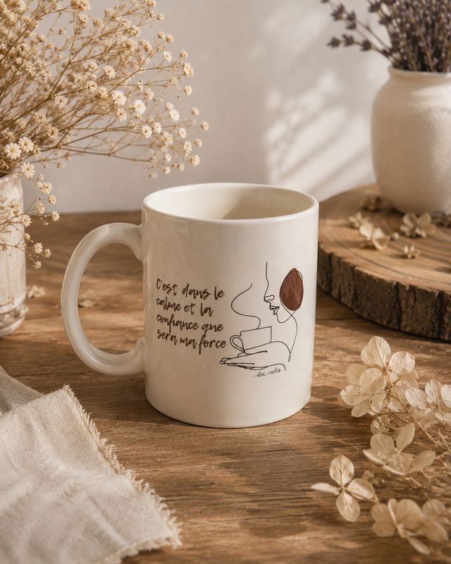 Tasse en céramique « Calme &amp; Confiance »