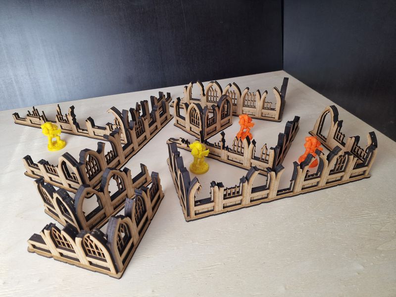 Ruinen Mauern (8er Set)