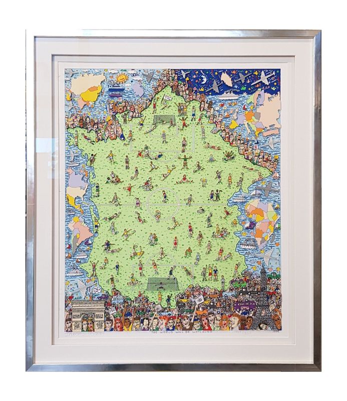 #ジェームス・リジィ「THE WORLD WILL BE WATCHING」 World Will Be Watching 3-D 1998 Huge by James Rizzi - For Sale on