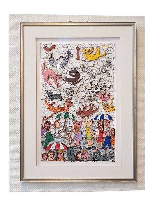 James Rizzi 3Ｄシルクスクリーン HOT DIGITY DOG James Rizzi 3Dシルクスクリーン HOT DIGITY DOG James Rizzi 3D