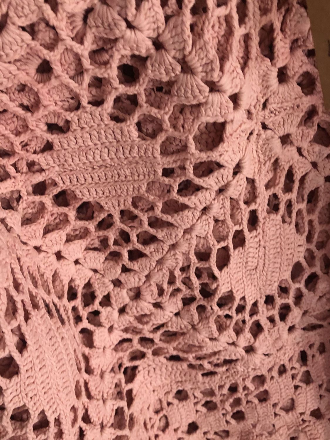 PLAID / RIDEAU CROCHET POUDRE