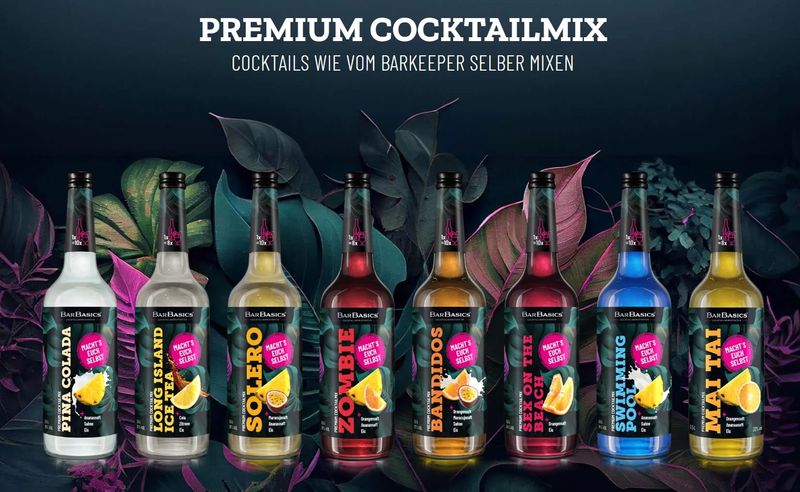 Premium Cocktailmix – 10 Drinks aus 1 Flasche