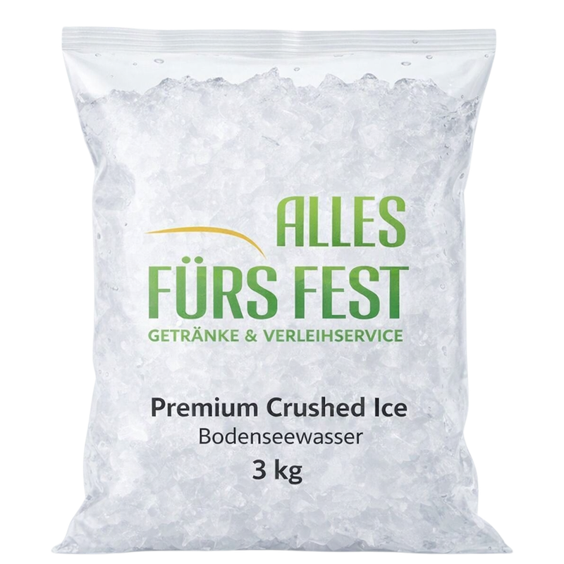ALLES FÜRS FEST Premium Eis – 3 kg (Eiswürfel oder Crushed Ice)