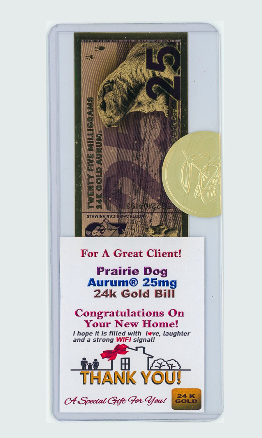 Realtor Buyer Appreciation Gold Gift REA-25