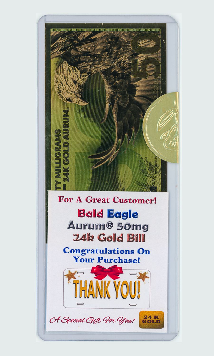 Vehicle Buyers Appreciation Gold Gift Vehicle-50