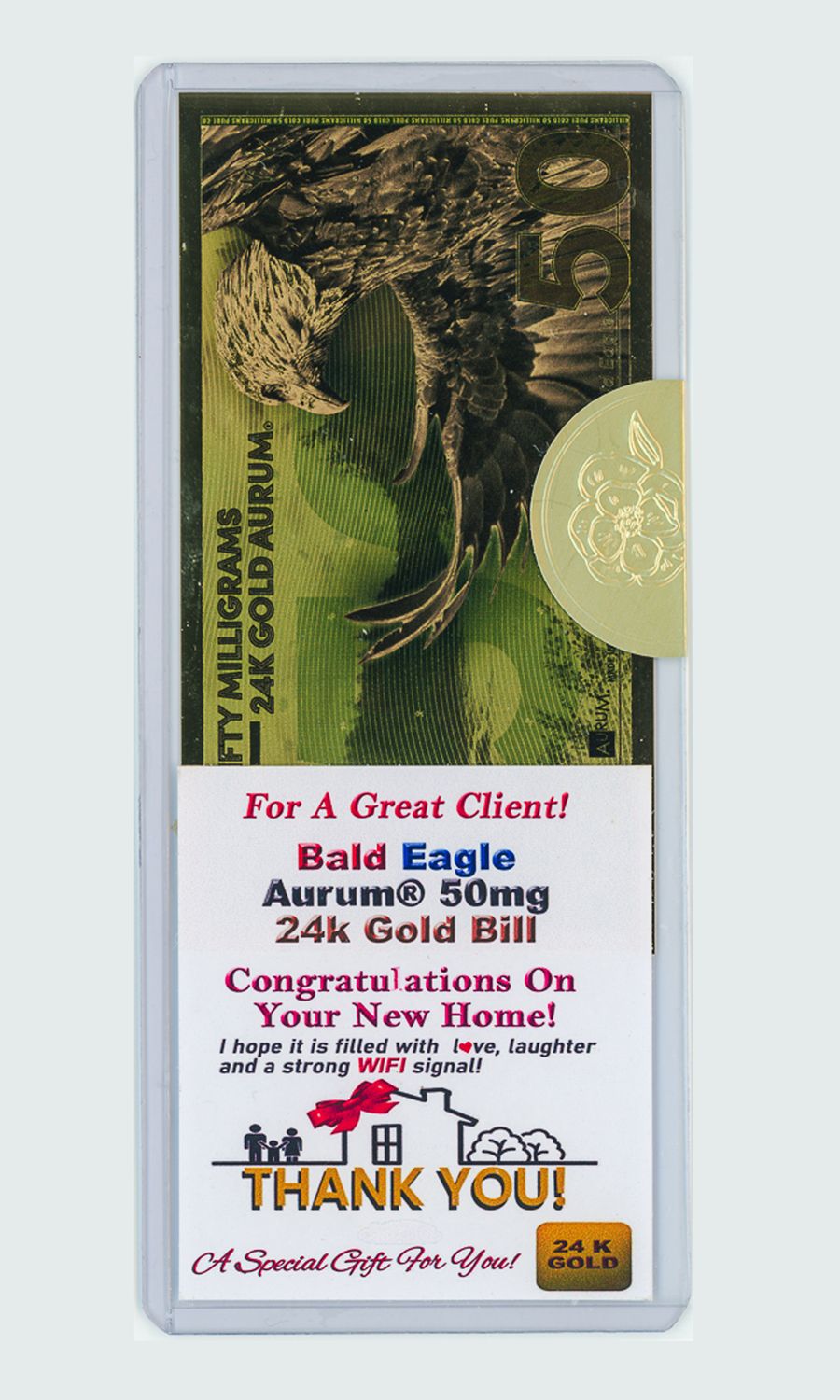 Realtor Buyer Appreciation Gold Gift REA-50