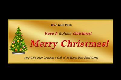 Gold Merry Christmas Pack Buy $3.99 each.