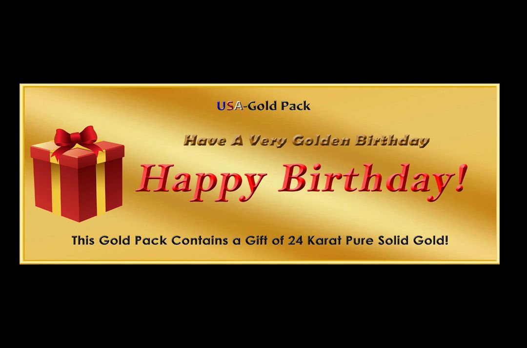 Gold Happy Birthday Gold  Pack