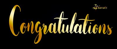 Gold Congratulations Pack: Buy $3.99 each.