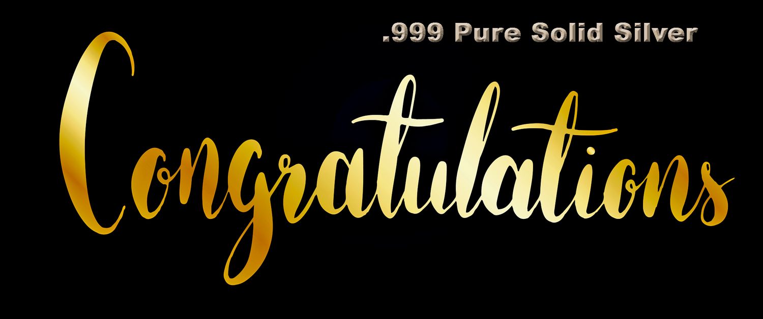 Silver Congratulations Pack Buy $3.49 each.