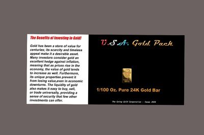 Gold Christmas Gift Pack 24K Pure Gold Bar