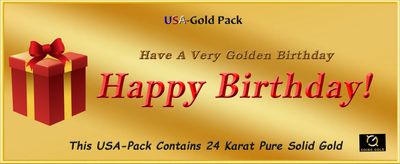 Gold Birthday Gift Pack 24K Pure Gold Bar