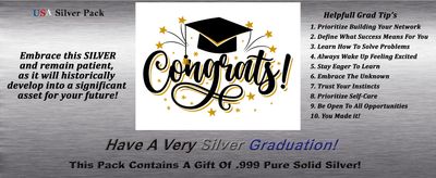 Silver 3 GRAM Graduation Gift Pack 3 Gram Silver