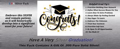 Silver 3 GRAM Graduation Gift Pack 3 Gram Silver