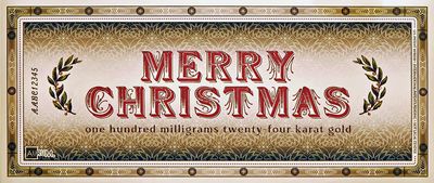 100 MG Solid Pure 24K Gold Bill Christmas Gift
