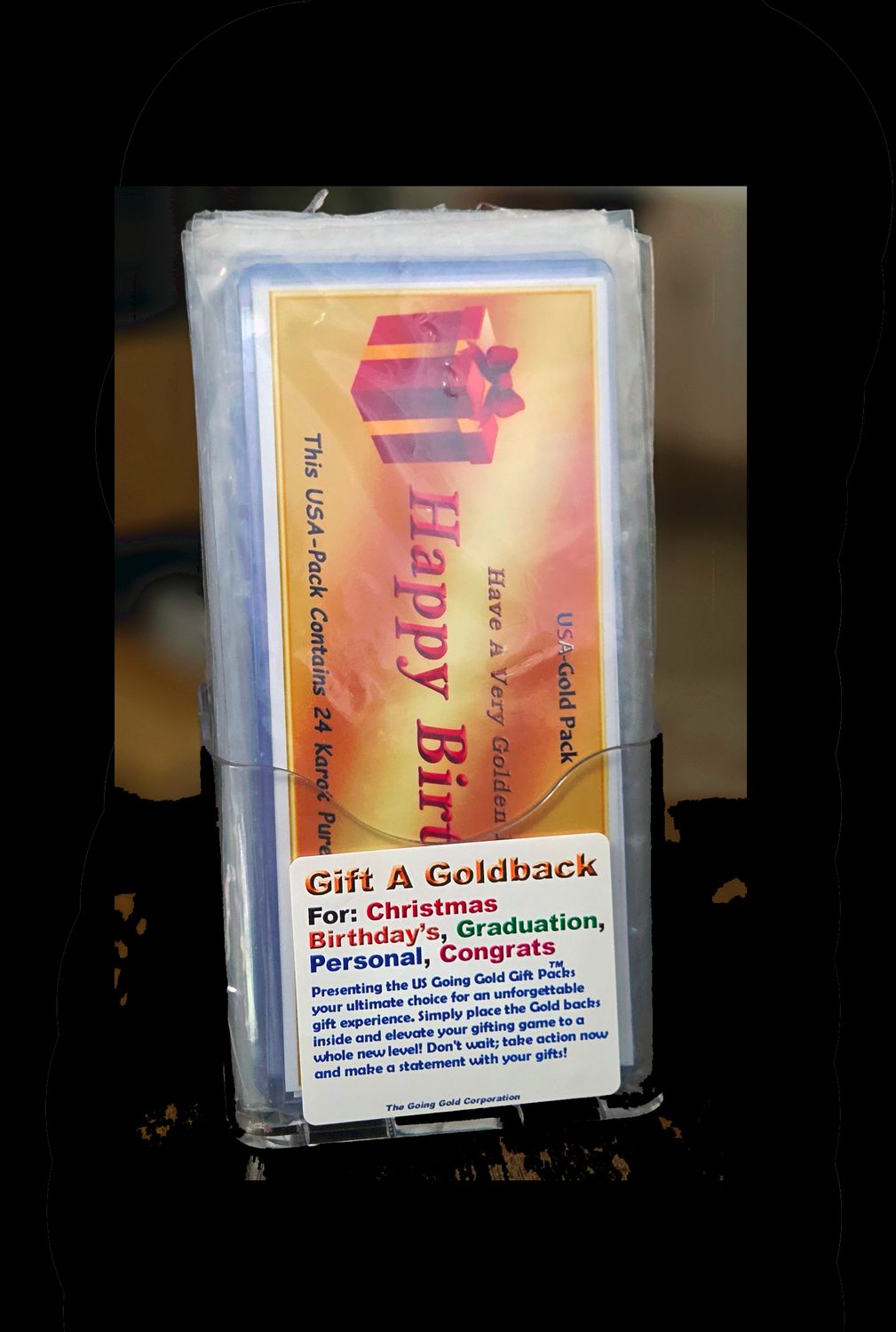 Goldback gift pack display counter wholesale starter