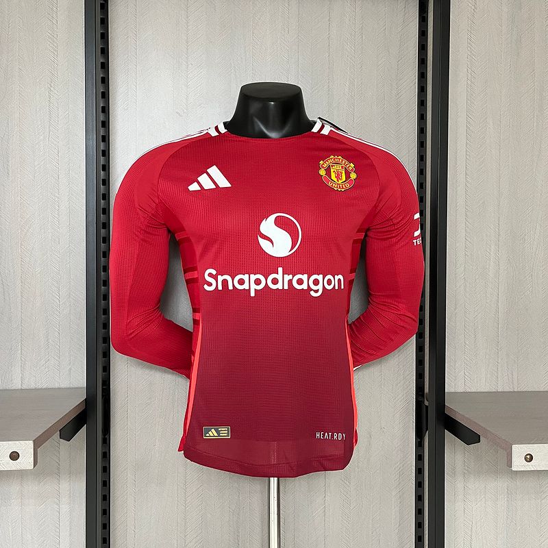24-25 Manchester United Home Long Sleeve Player Version