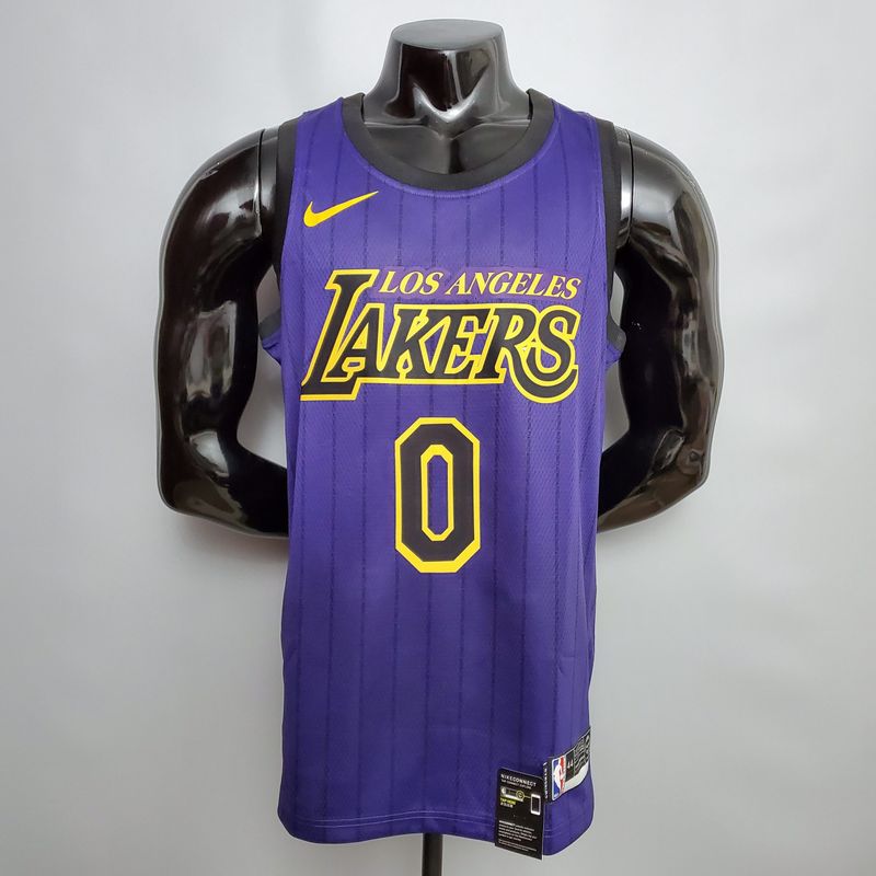 Los Angeles Lakers Young #0 Theme Purple Round Neck Jersey