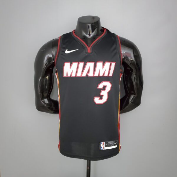 Miami Heat Wade #3 Black Jersey
