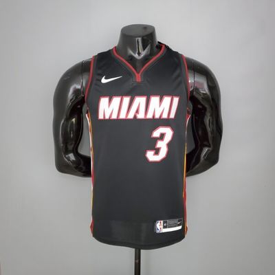 Miami Heat Wade #3 Black Jersey