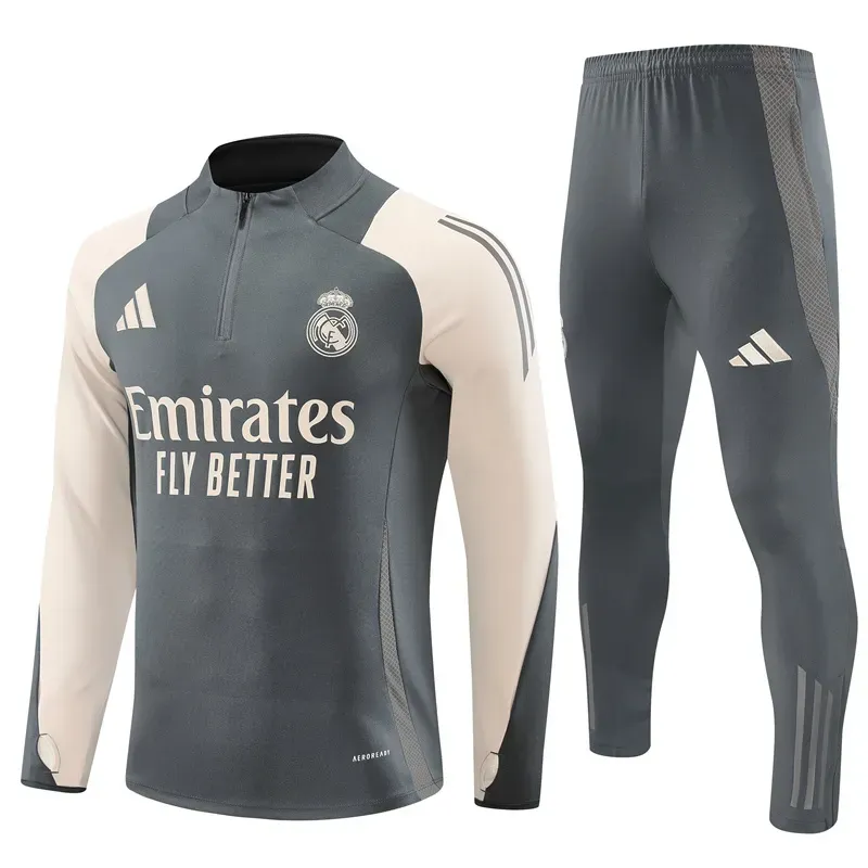 24-25 Real Madrid Zipper Sweatshirt Kit Top+Pants 24-25 Real Madrid Zipper Sweatshirt Kit Top+Pants