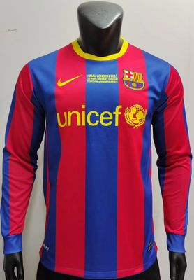 10-11 FC Barcelona Home Long Sleeve Champions League Fan Version - RETRO
