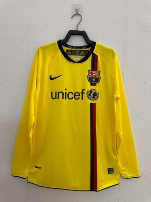 08-09 FC Barcelona Away Long-Sleeved Fan Version - RETRO