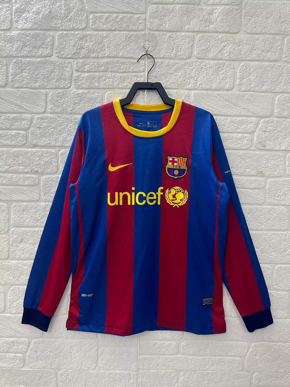 10-11 FC Barcelona Home Long Sleeve League Edition Fan Version - RETRO