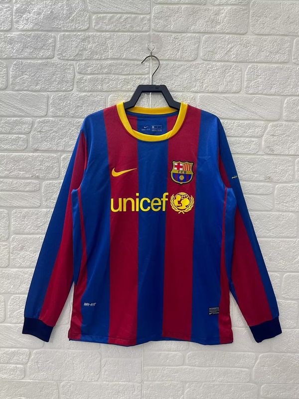 10-11 FC Barcelona Home Long Sleeve League Edition Fan Version - RETRO