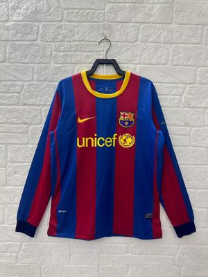 10-11 FC Barcelona Home Long Sleeve League Edition Fan Version - RETRO