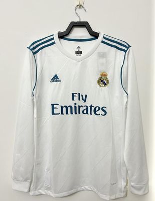 17-18 Real Madrid Home Long Sleeve Fan Version - RETRO