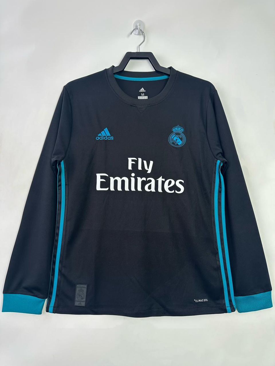17-18 Real Madrid Away Black Long Sleeve Fan Version - RETRO