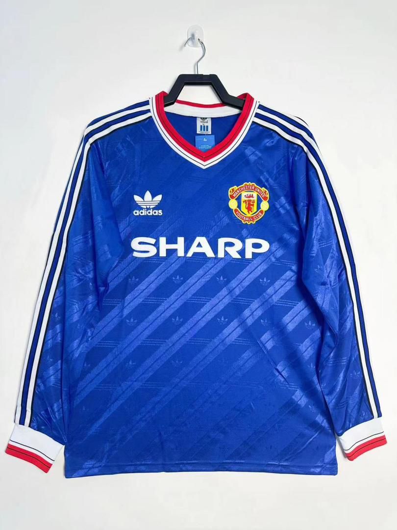 86-88 Manchester United 2 Away Long Sleeve Fan Version - RETRO