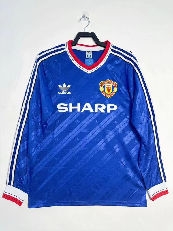 86-88 Manchester United 2 Away Long Sleeve Fan Version - RETRO