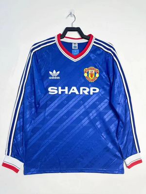 86-88 Manchester United 2 Away Long Sleeve Fan Version - RETRO
